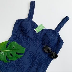 Lily Pulitzer Annalee Stretch Dress Navy Palm